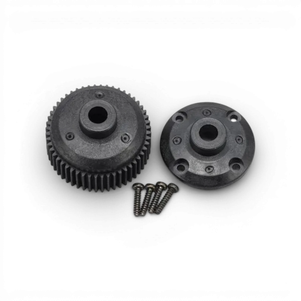 Pièces détachées Carters Différentiel YD2 Series pour voiture RC Team Yokomo, vue détaillée du composant en plastique noir