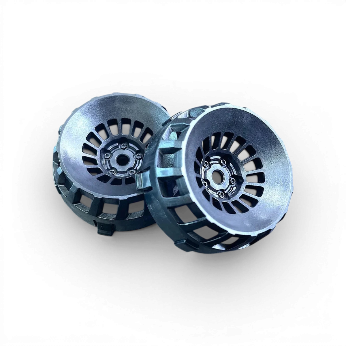Roues Centre Bowler noires Tetsujin montrant la surface lisse et le design compact pour skateboard ou longboard.