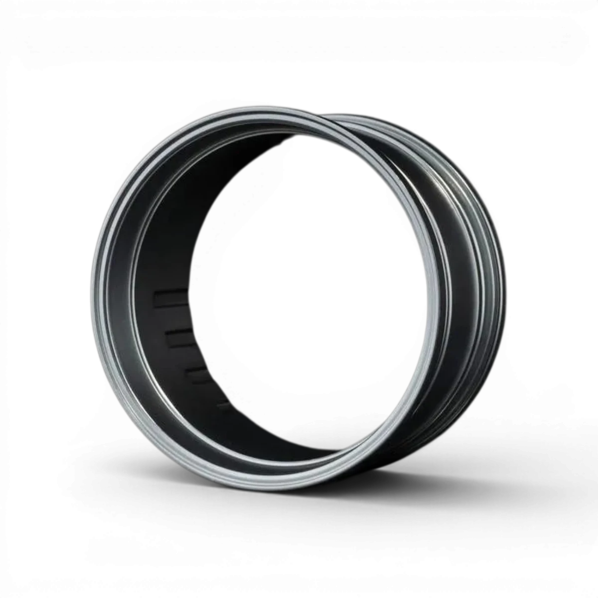 Cercles jantes réglables en chrome mat pour roues, marque Max Speed Technology, montrant la surface métallique brillante et ajustable.