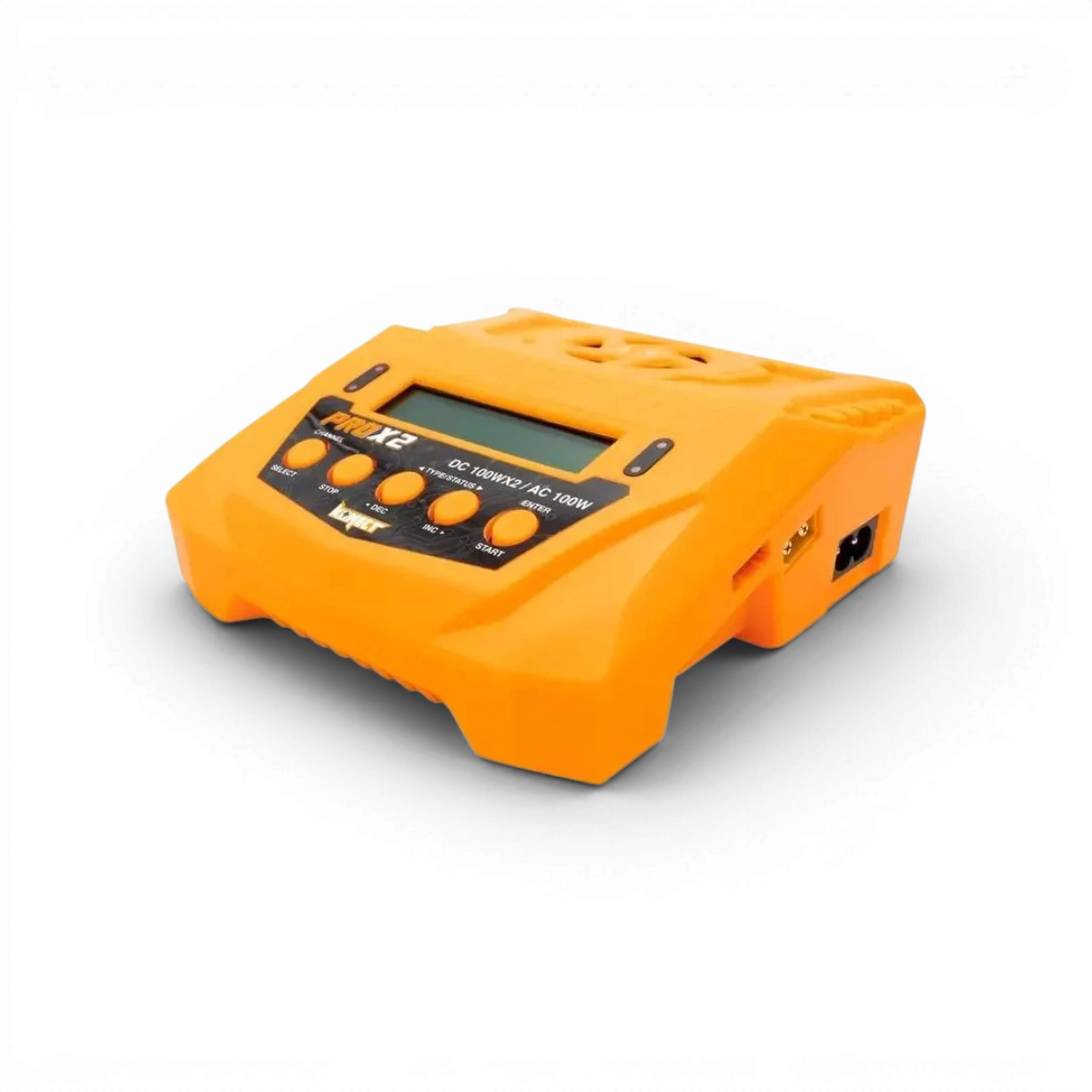 Chargeur électronique Konect 200W Pro X2 avec 2 sorties de 100W, design compact et performant pour chargeur rapide.