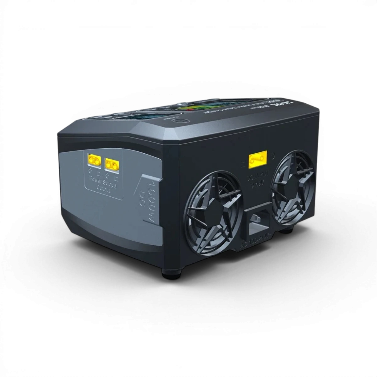 Chargeur D750 MIX SkyRc, chargeur électronique avec puissance AC 500W et DC 1600W, affichage et connecteurs visibles.