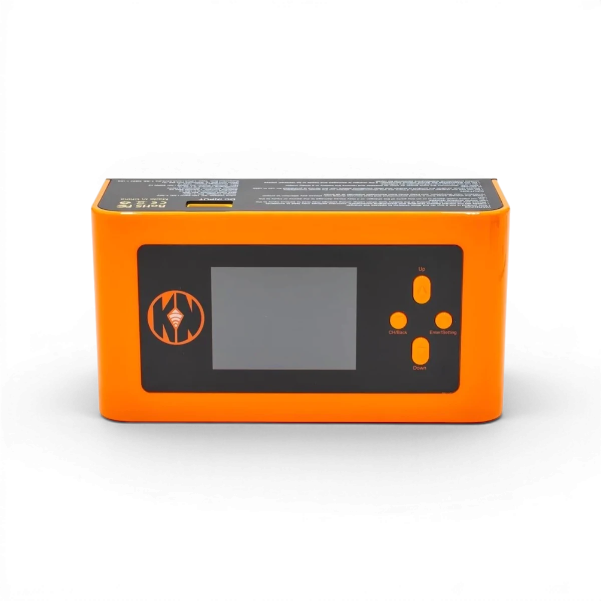 Chargeur Dual AC/DC 200W Konect pour charge, décharge et équilibrage de batteries électroniques, avec écran et boutons de contrôle.