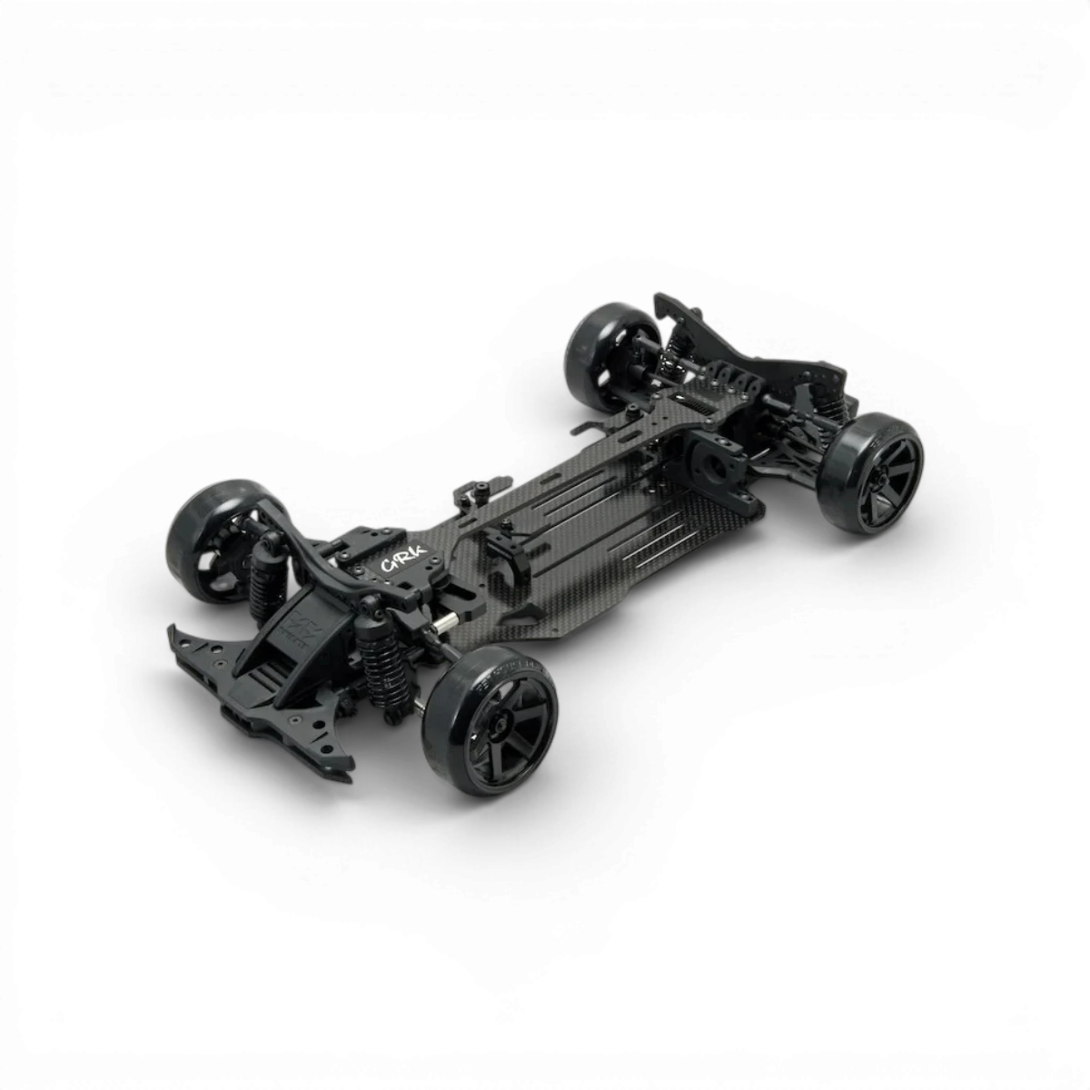 Châssis de conversion compétition GS2EVO SHIBATA pour voitures de drift, pièce détachée en métal noir avec détails techniques.