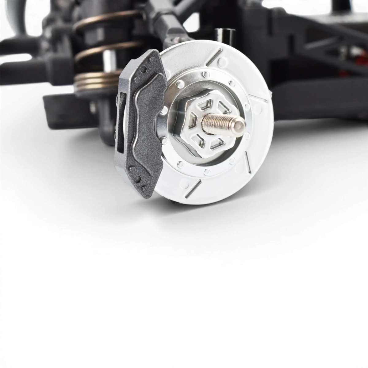 Châssis de drift RDX de Team Reve D, vue en gros plan, avec design robuste pour voitures RC de drift.
