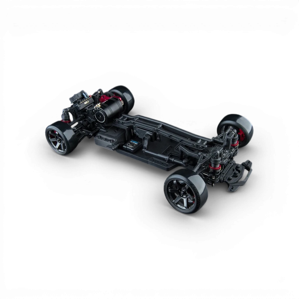 Châssis de drift RC Max Speed Technology RMX 4 Classic Kit, vue de face avec détails du châssis et composants.