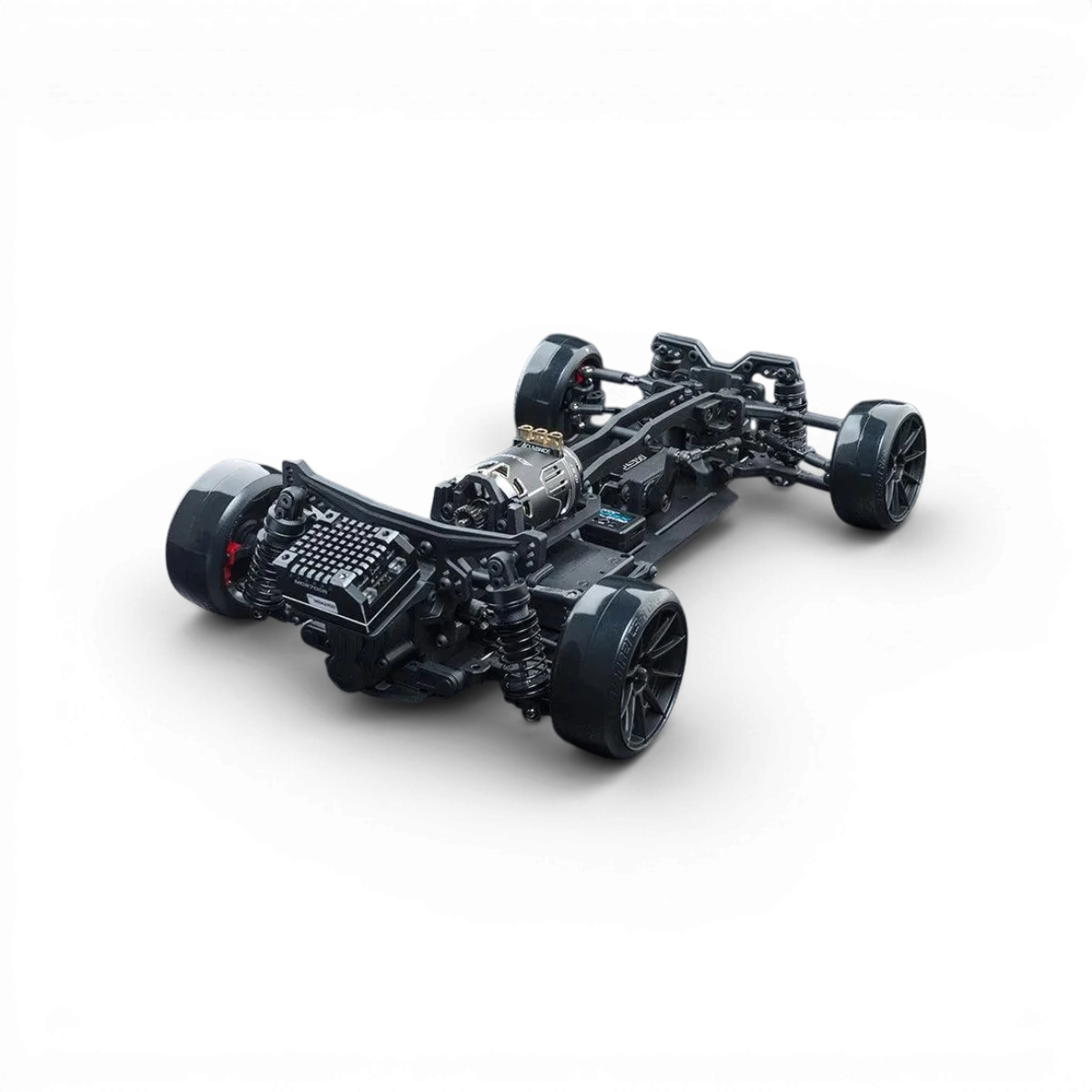 Châssis kit MRX S 1/10 2WD de Max Speed Technology, cadre en plastique noir avec composants électroniques visibles.