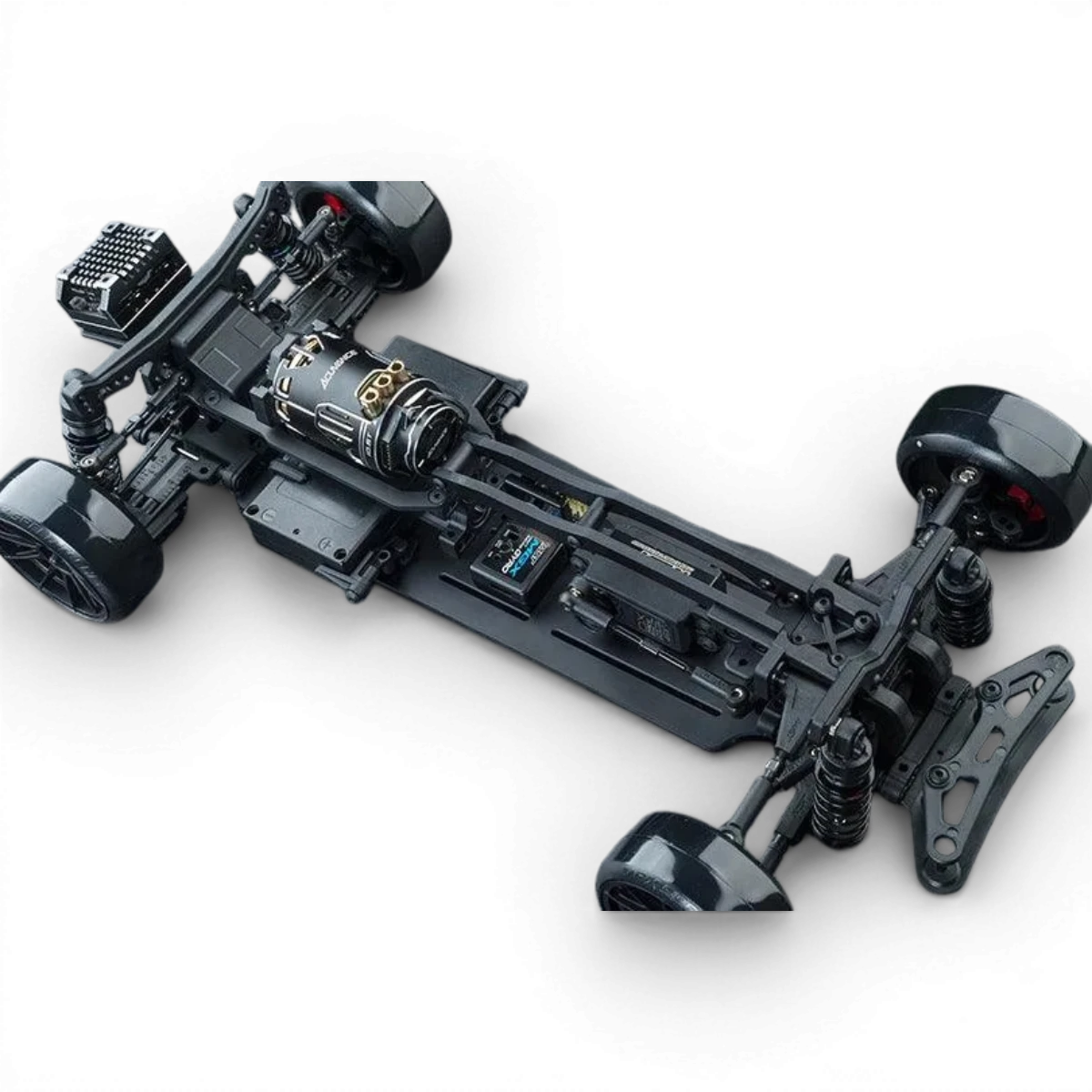 Châssis kit MRX S 1/10 2WD de Max Speed Technology, cadre en plastique noir avec composants électroniques visibles.
