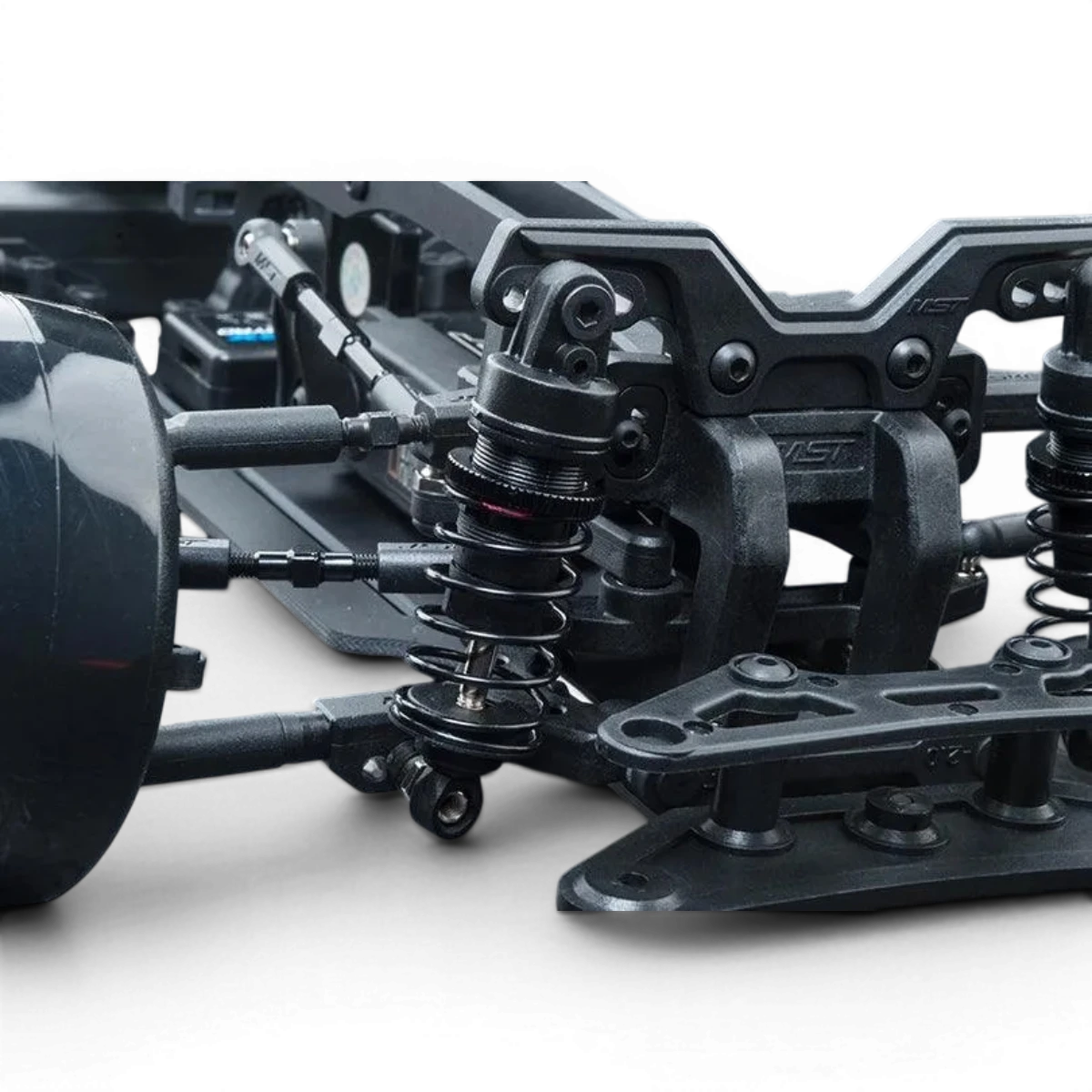 Châssis kit MRX S 1/10 2WD de Max Speed Technology, vue détaillée du châssis pour voiture RC.