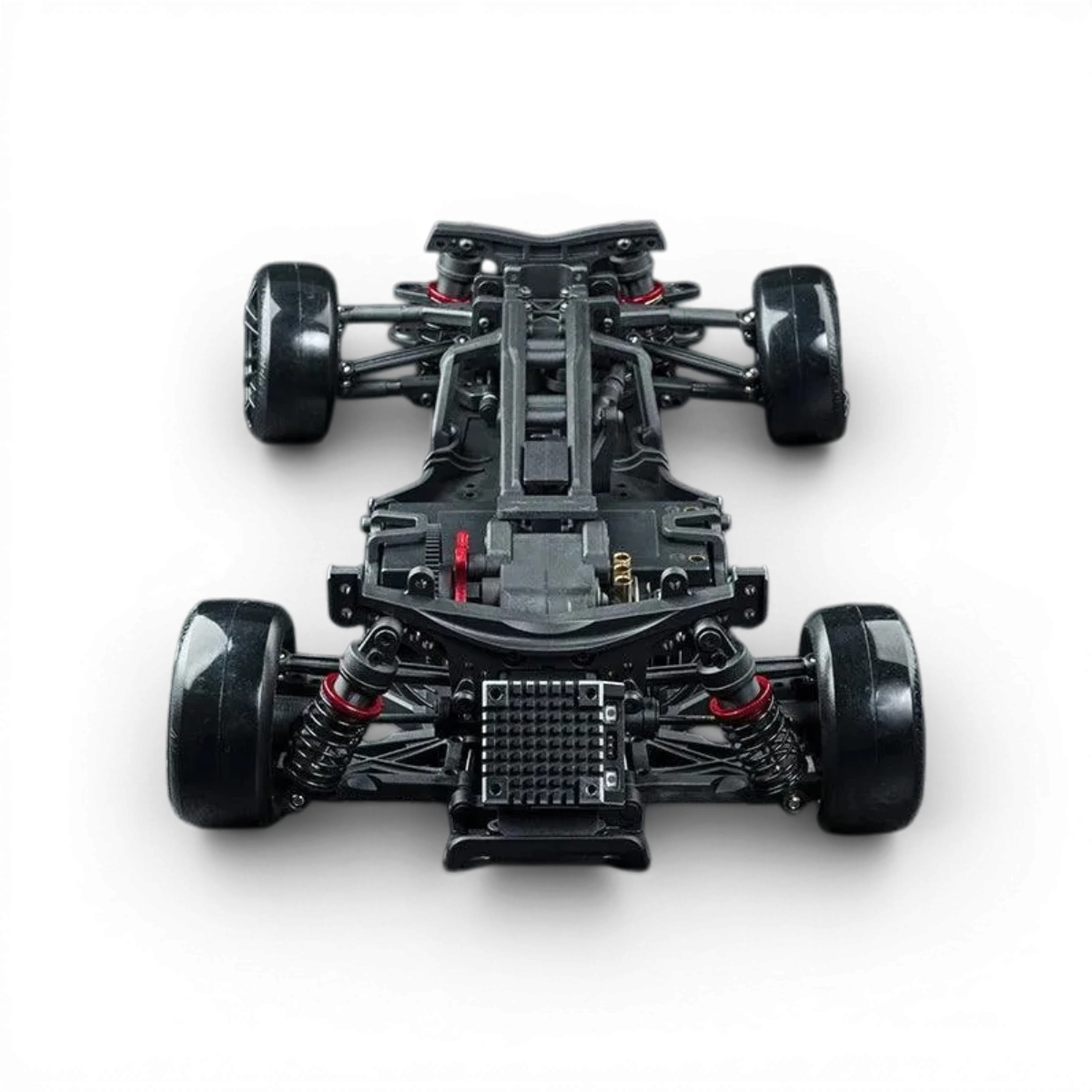 Châssis RC Drift Max Speed Technology RMX 2.5 Classic avec E30RB, vue du châssis en détail, pour voiture télécommandée.