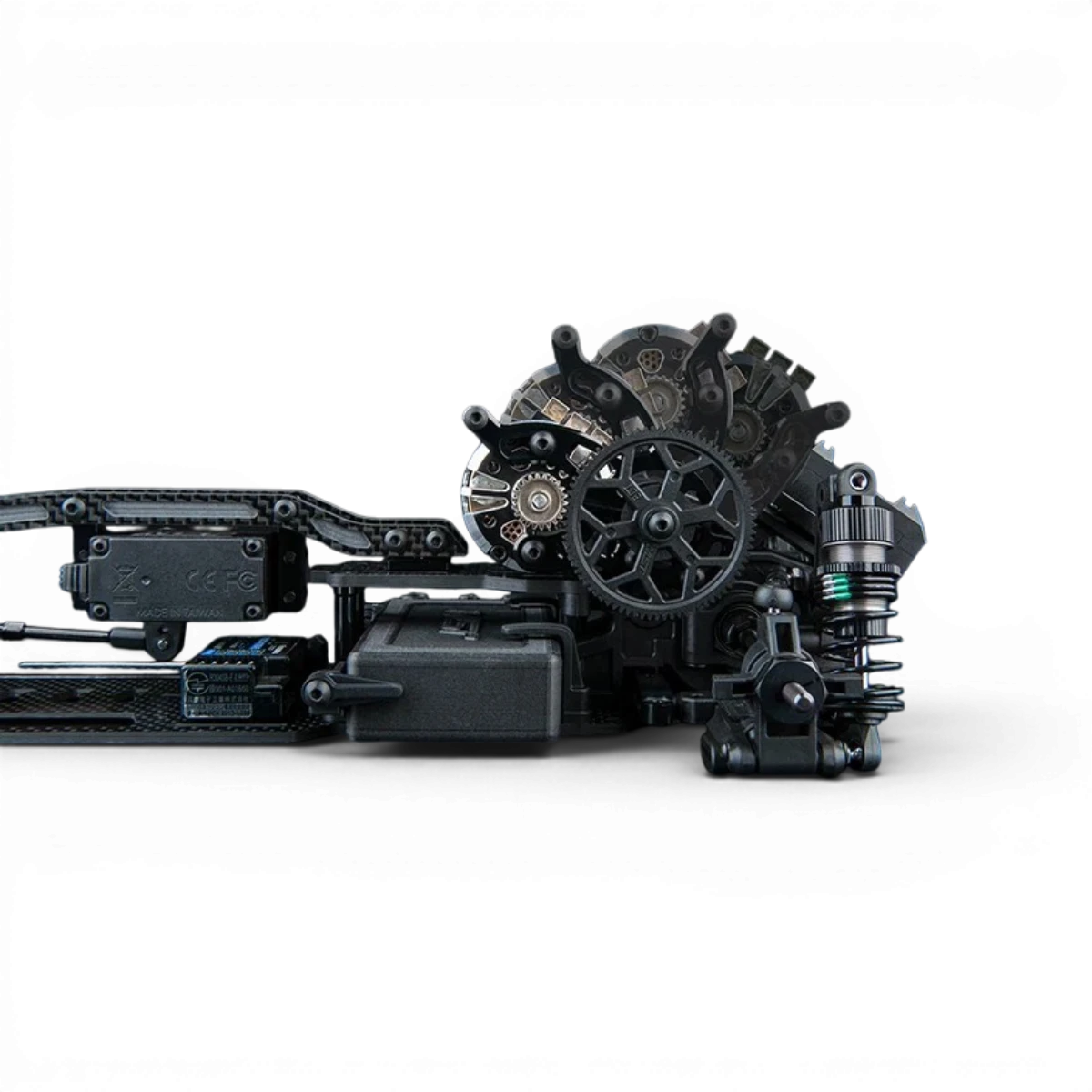 Châssis RC Drift RMX 4 GT Kit Max Speed Technology pour voiture de compétition 1/10, RWD, avec détails du kit de drift.
