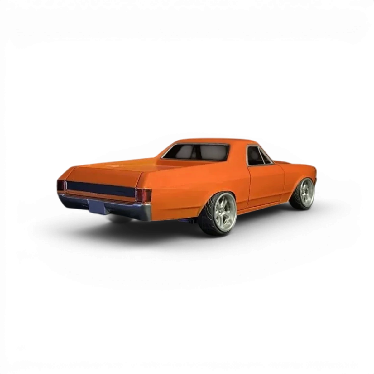 Carrosserie Chevrolet El Camino 70 en plastique pour modèle RC, fabriquée par Aplastics RC, vue de face.