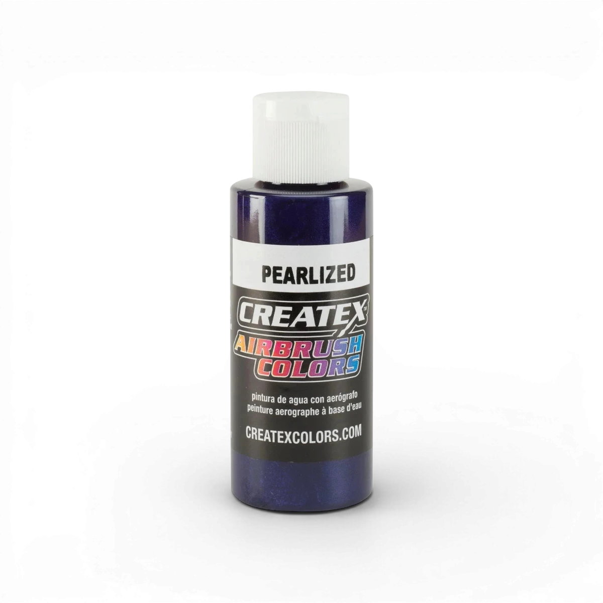 Aquarelle Perlized Classic Violet de Createx Colors, bouteille de peinture colorée avec fini perlisé brillant.