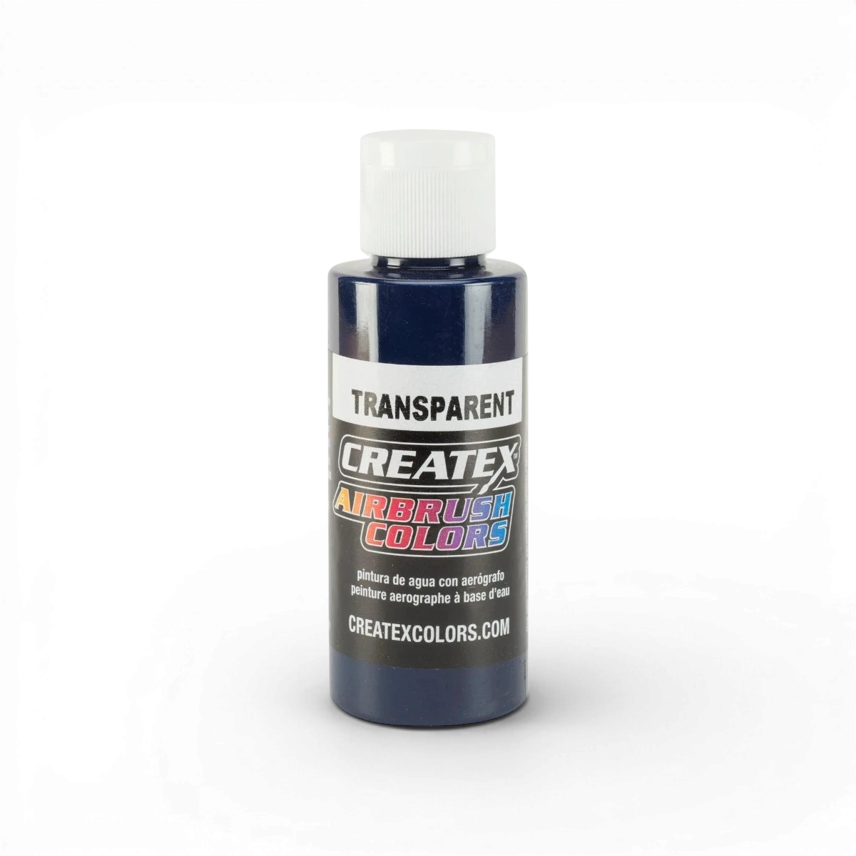 Aquarelle Createx Colors Classic Transparent Bleu Profond dans un pot en verre, avec étiquette visible.