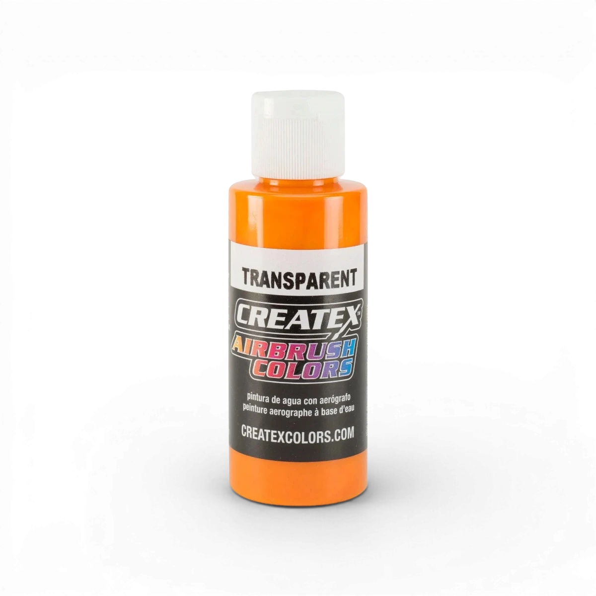 Peinture acrylique transparente Jaune Sunrise de Createx Colors, flacon de 60 ml, couleur vive et translucide.