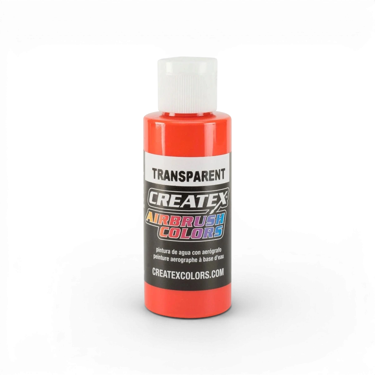 Verre transparent classique rouge Sunset Createx Colors, liquide coloré pour artistiques et projets créatifs.