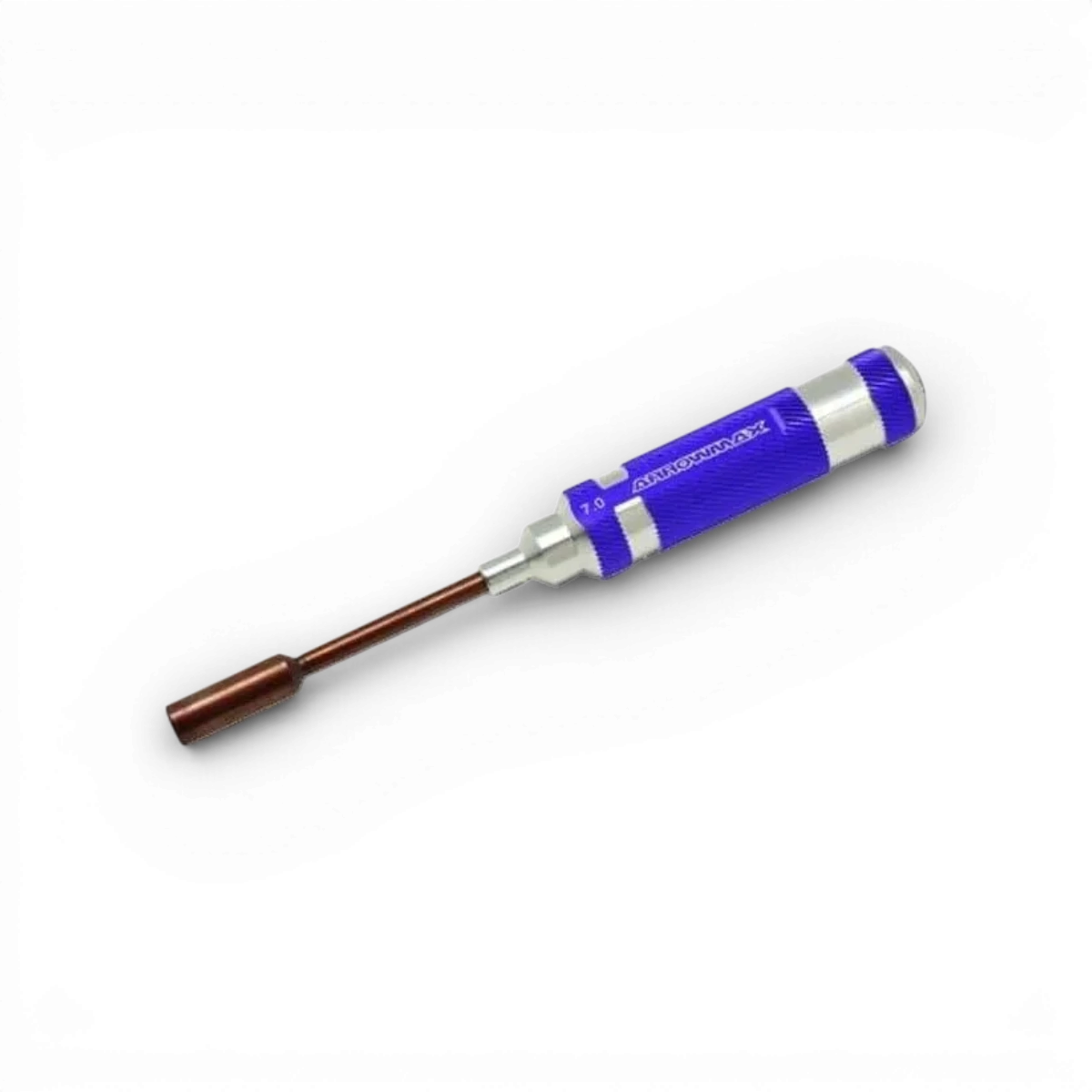 Clé Allen violet Arrowmax RC de 7,0x100mm, accessoire pour modèles RC, visible avec finition colorée et embout hexagonal.
