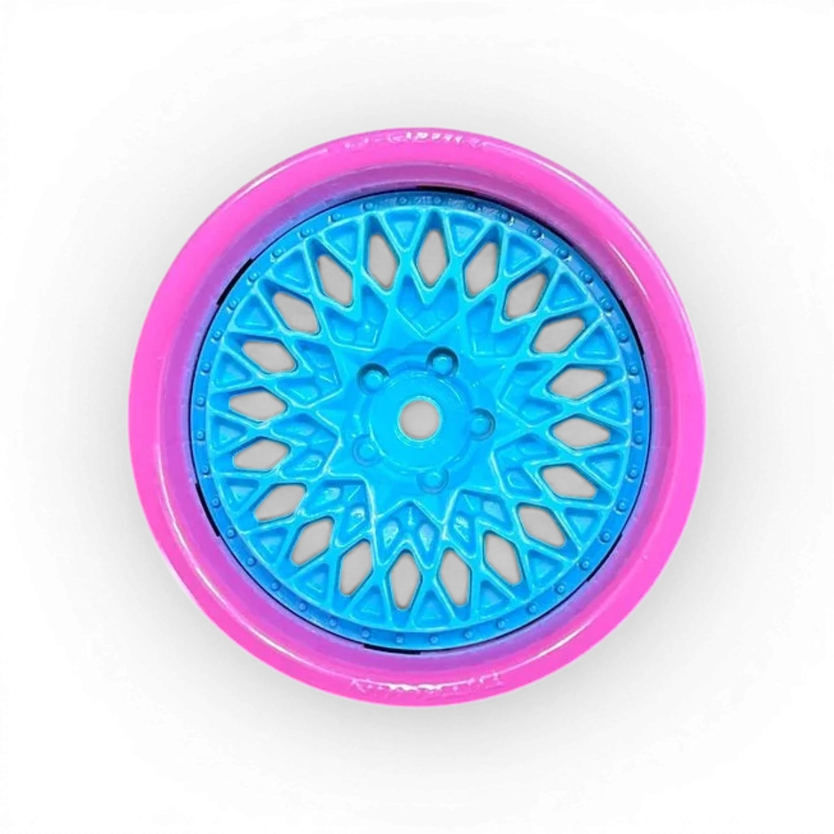 Roues Tetsujin Combo Centre Grand Seeker Rose et Bleu, design élégant et coloré pour skateboard ou cruiser.