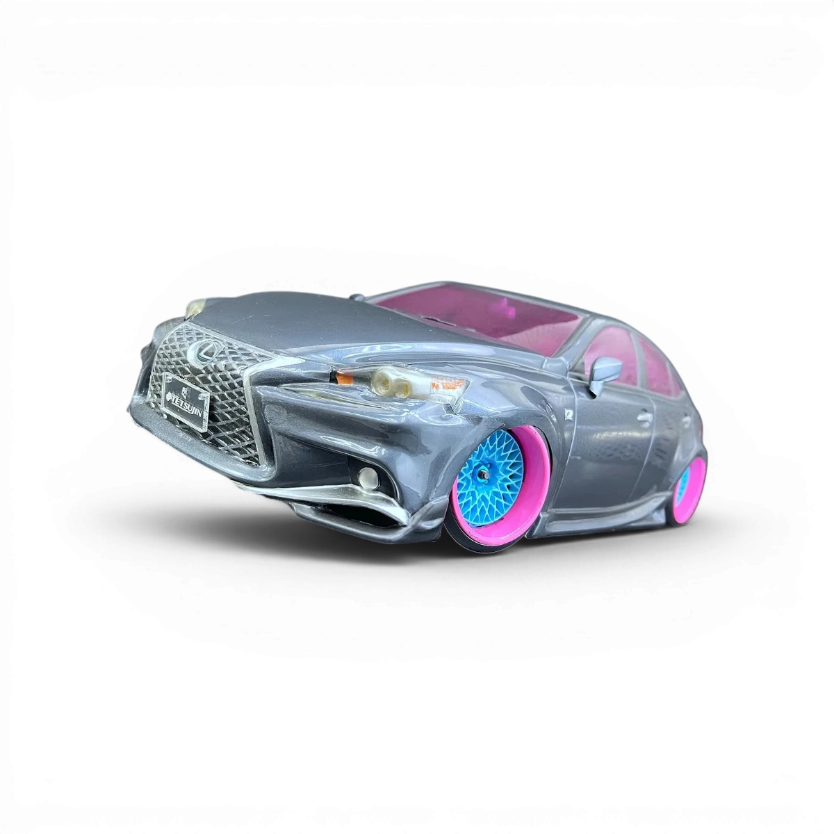 Roues Tetsujin Combo Centre Grand Seeker Rose et Bleu pour skateboard, avec design élégant et détails colorés.