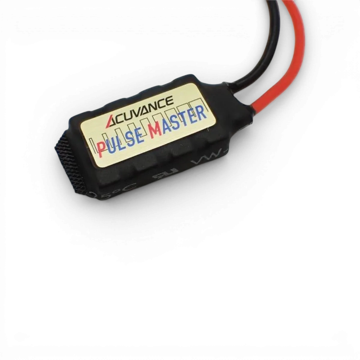 Condensateur Pulse Master Acuvance pour électronique, composant électrique avec connexions visibles.