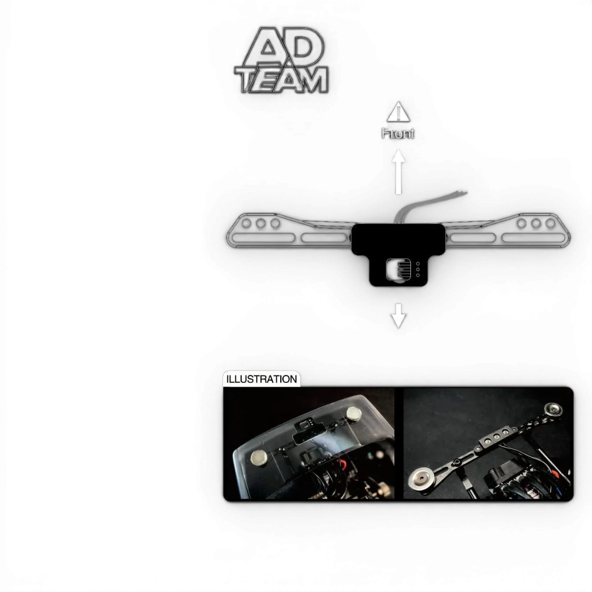 Connecteur LED rapide et support carrosserie carbone - TEAM AD - DriftParadiZ