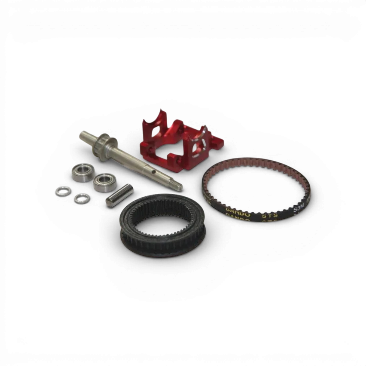 Courroie de conversion rouge pour robot Shark, modèle RhinoRacing RR-825R, montre la pièce de remplacement.