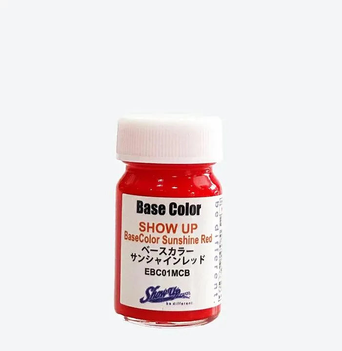 Base de couleur rouge soleil de Show UP, nuance éclatante et chaude, idéale pour maquillage ou création artistique.