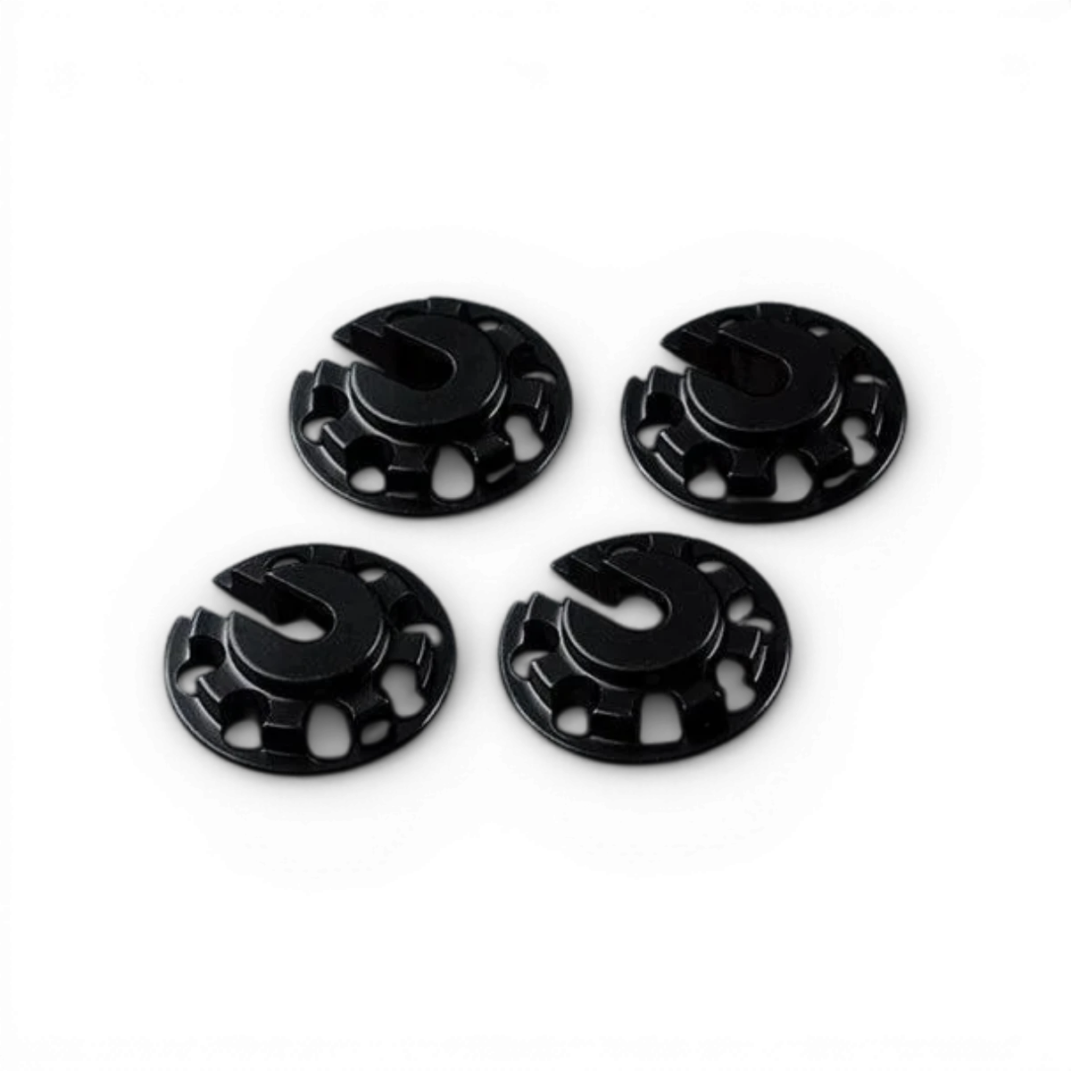 Coupelles amortisseur noires de la marque Max Speed Technology, pièce détachée pour suspension de véhicule.