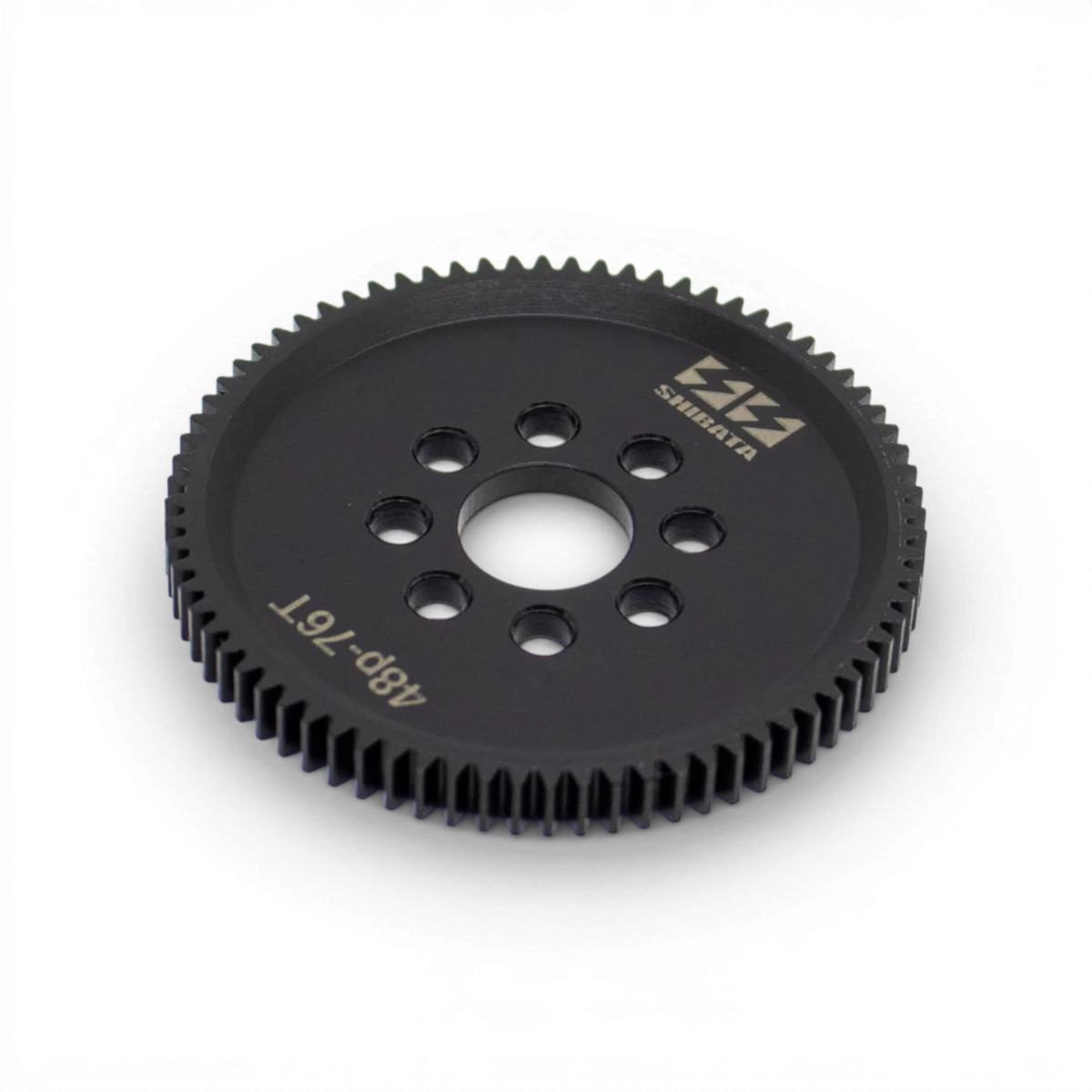 Couronne haute précision de course SHIBATA 48 dents 76T pour pièces détachées de voiture de drift, visible en gros plan.