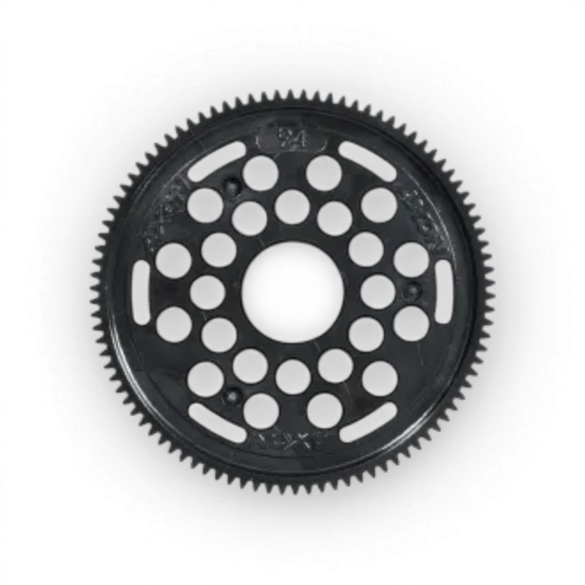 Couronne Team Axon 100T dents 64dp pour pièce détachée, visible avec dents et fixation en image.