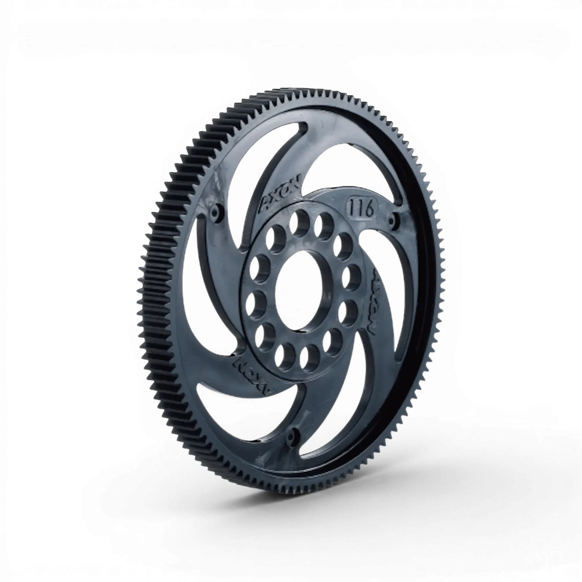 Couronne Team Axon 108T, 64 dents, pièce détachée pour vélo, vue en gros plan sur la couronne en acier.