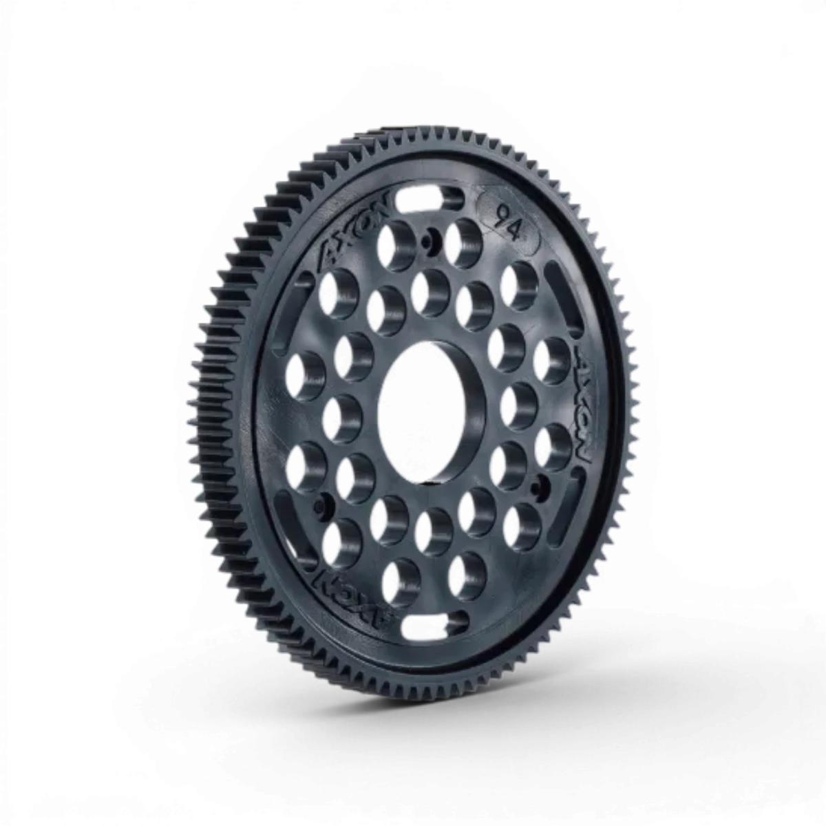 Couronne Team Axon 93T dents 64DP pour pièces détachées de drift, vue en gros plan sur l'engrenage.