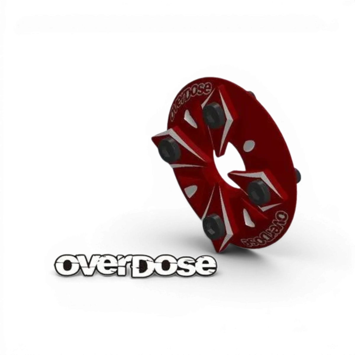 Couvercle couronne en aluminium de pièces détachées Overdose, finition robuste et résistante.