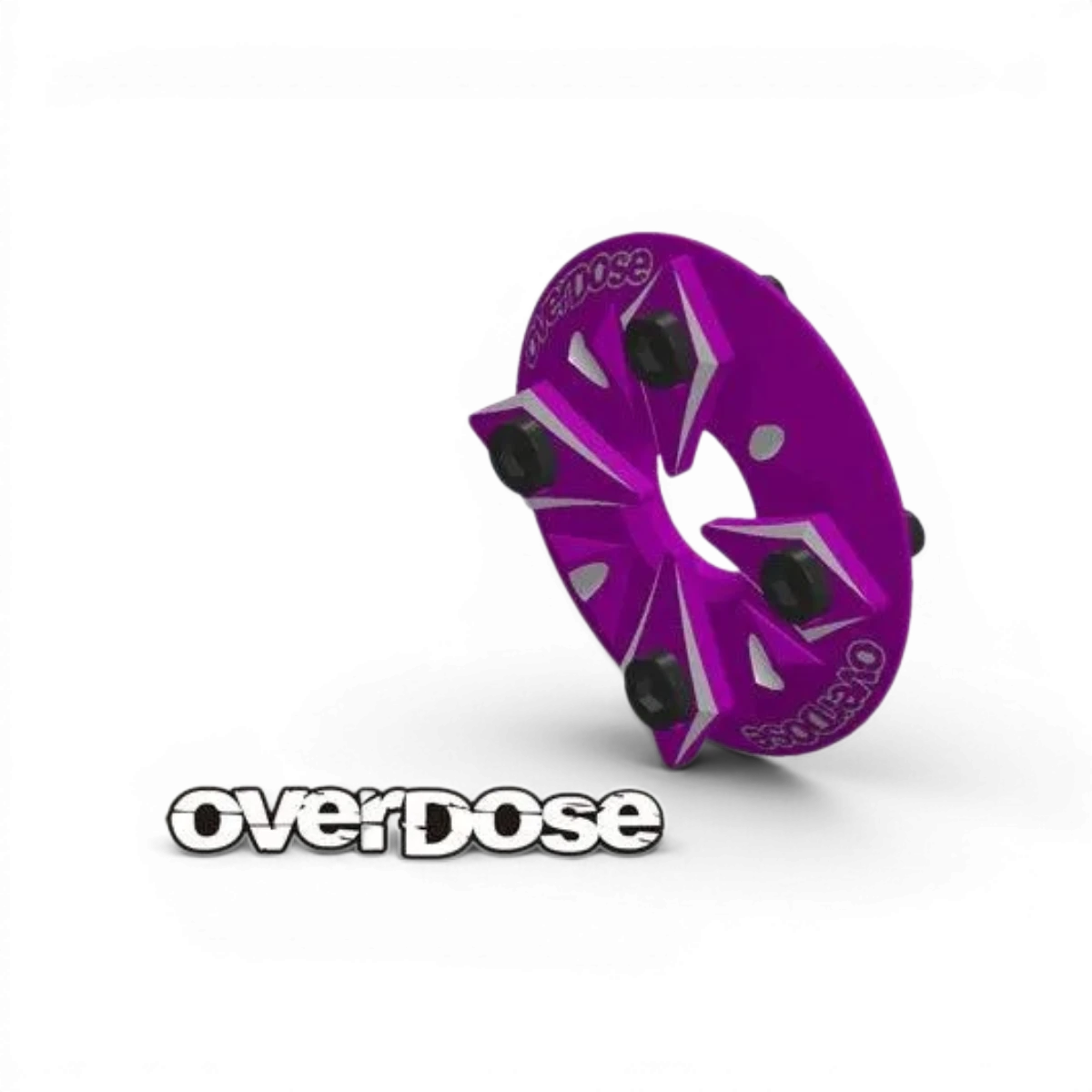 Couvercle de couronne en aluminium pour pièces détachées Overdose, finition élégante et durable, visible sur l'image.