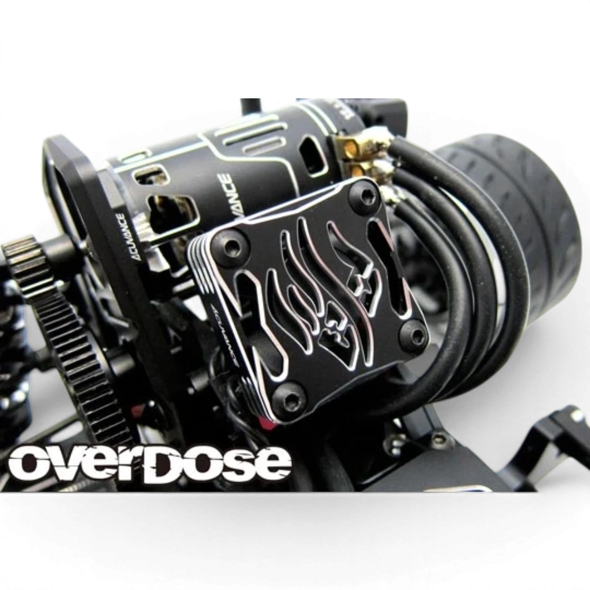 Couvercle de ventilateur Overdose ver.2, pièce détachée pour ventilateur, en plastique noir, avec ouverture centrale.