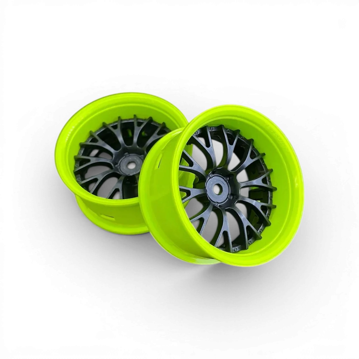 Roues Daisy Vertes et noires Tetsujin, style élégant, visibles sur un fond neutre, pour vélo ou skateboard.