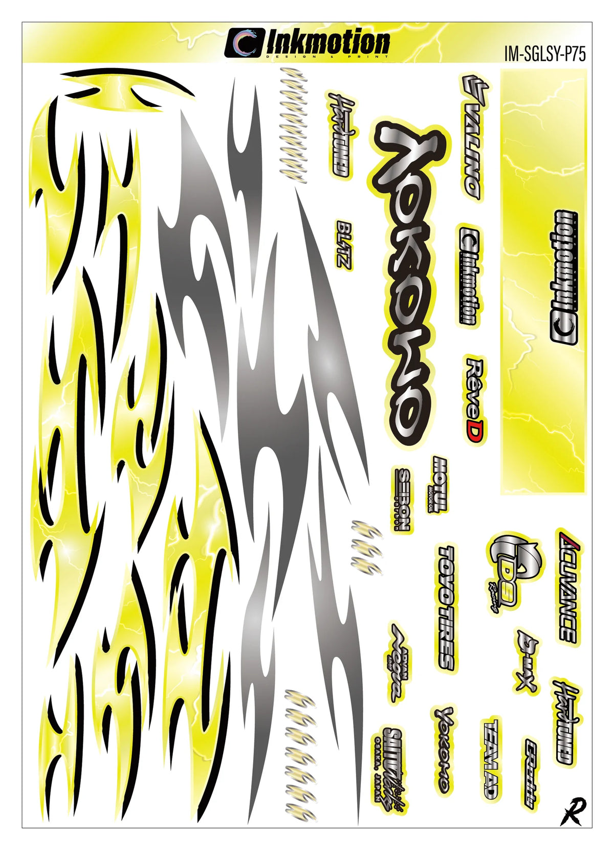 Décoration complète autocollante Lightning Storm d'Inkmotion, design orage lumineux pour murs et surfaces.