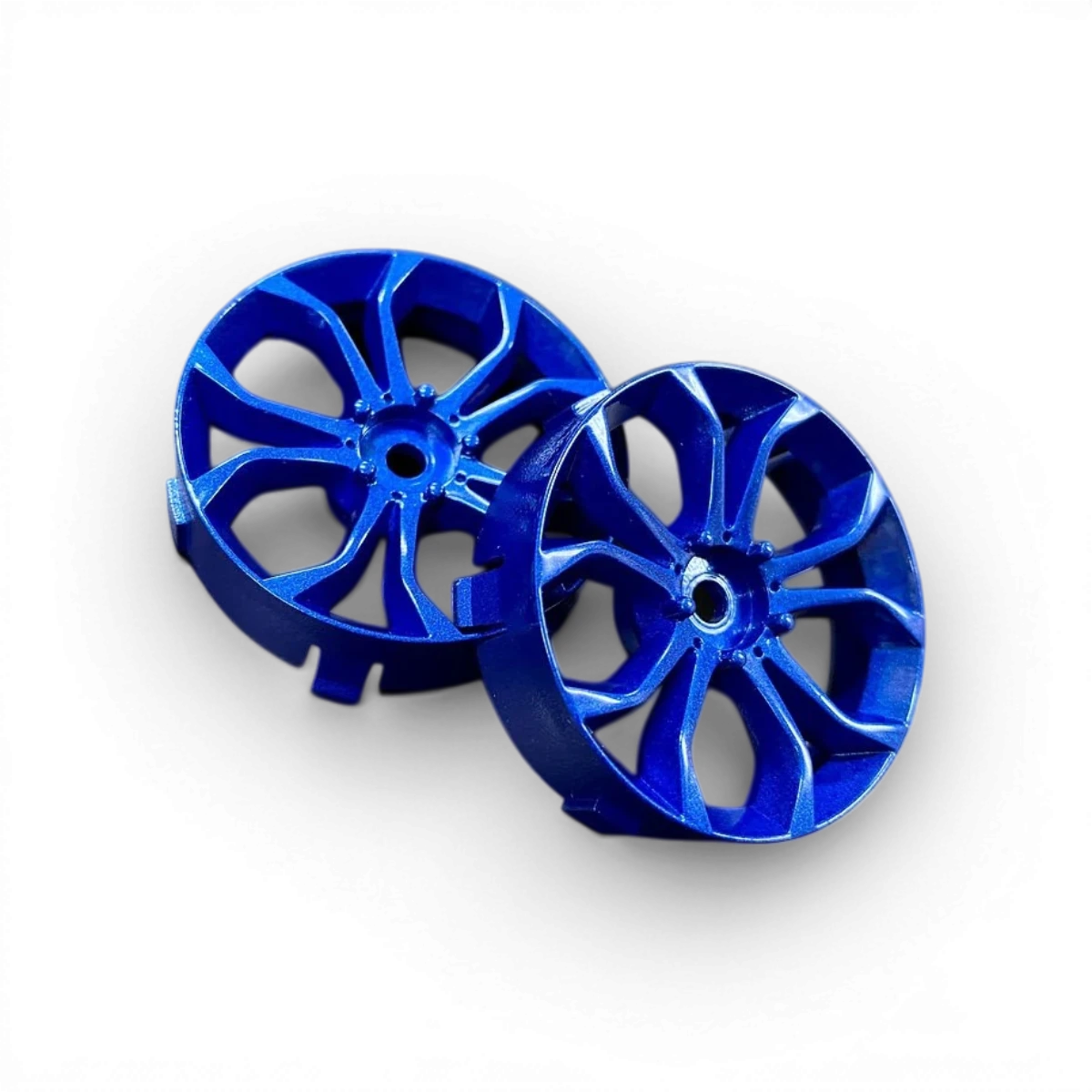 Roues Deep Spyder Bleu en métal Tetsujin, style Drift, avec design robuste et finition bleue brillante.