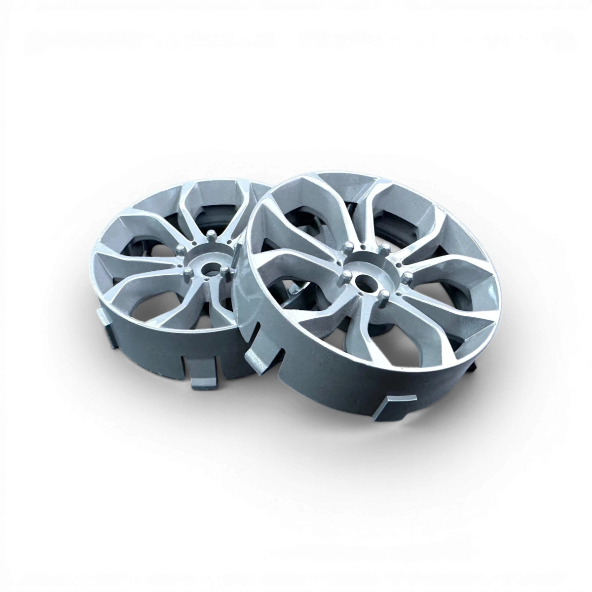 Roues Deep Spyder gris charcoal de la marque Tetsujin, vue en gros plan avec détails de la surface et du design.