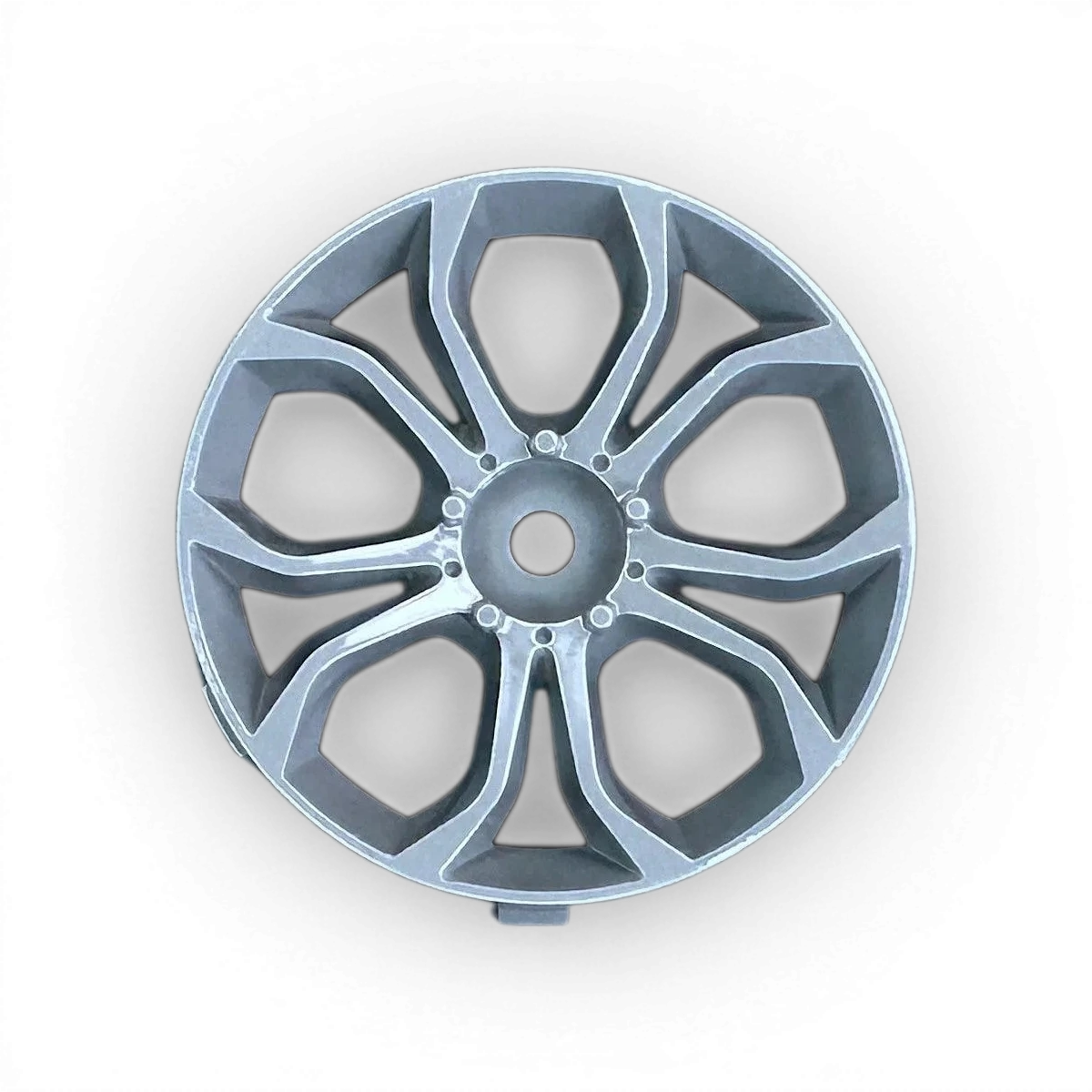 Roues Deep Spyder gris charbon Tetsujin avec design robuste et surface texturée, parfaites pour vélo tout-terrain.
