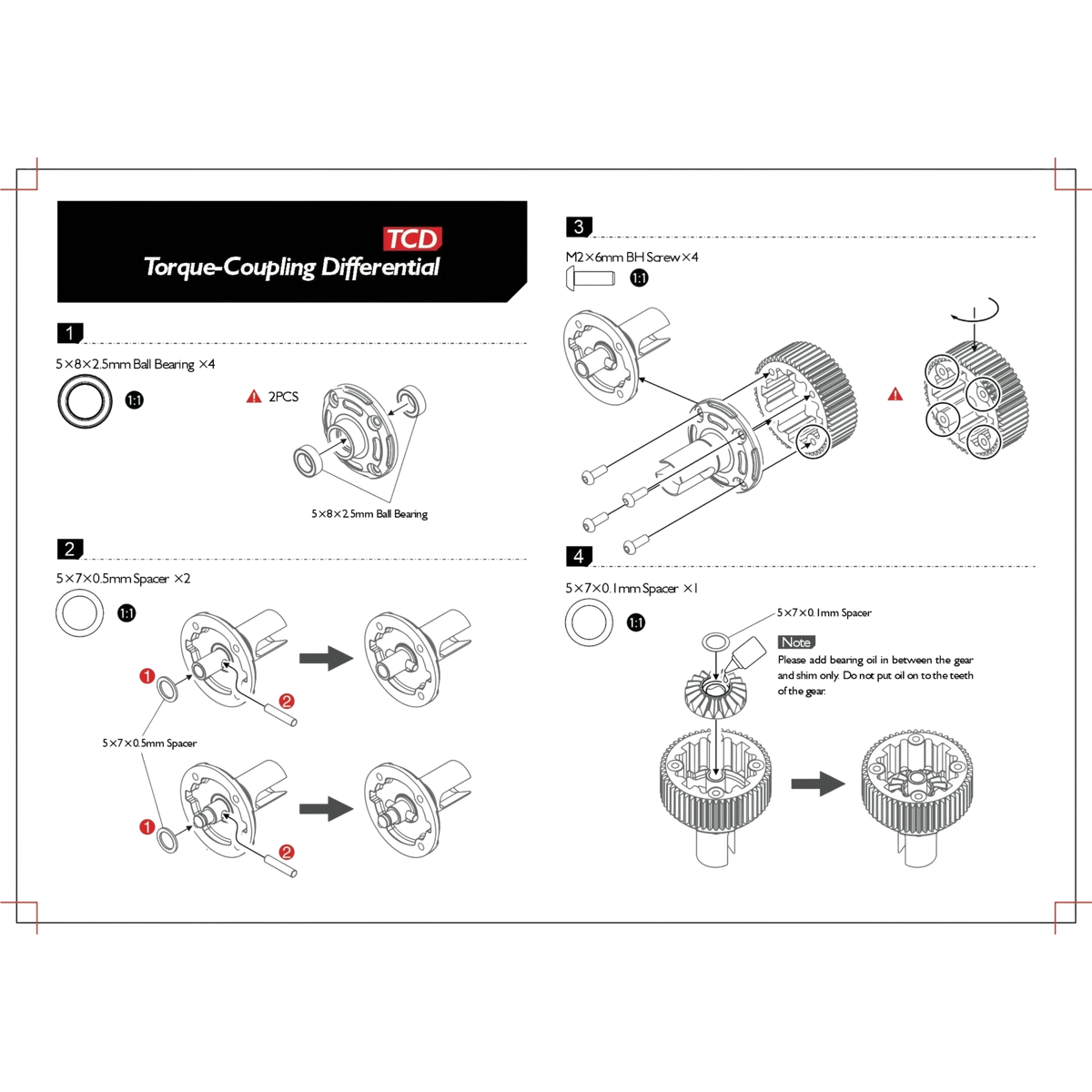 Différentiel TCD Torque Coupling Differential de RhinoRacing, pièce mécanique pour véhicule tout-terrain, vue en gros plan