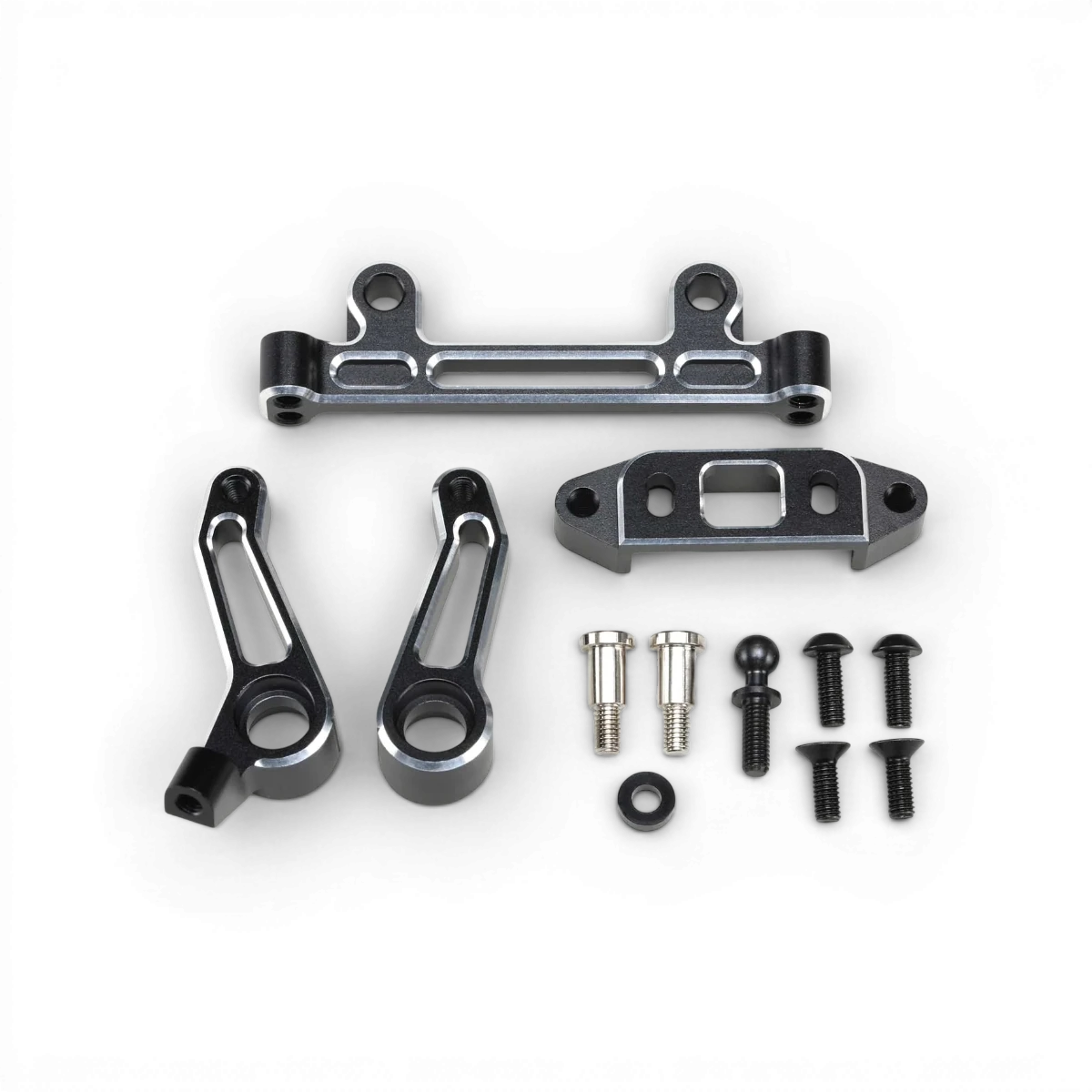 Direction en aluminium RD 2.0 de Team Yokomo, pièce détachée pour voiture RC, avec détails de la direction en aluminium.