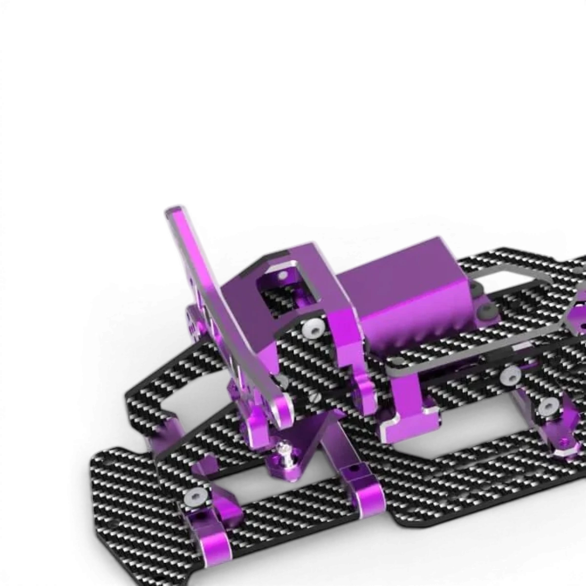 Direction MK-Works Direct Drive V2 DDSS V2 RhinoRacing pour voitures radiocommandées, vue de la direction avec composants détaillés