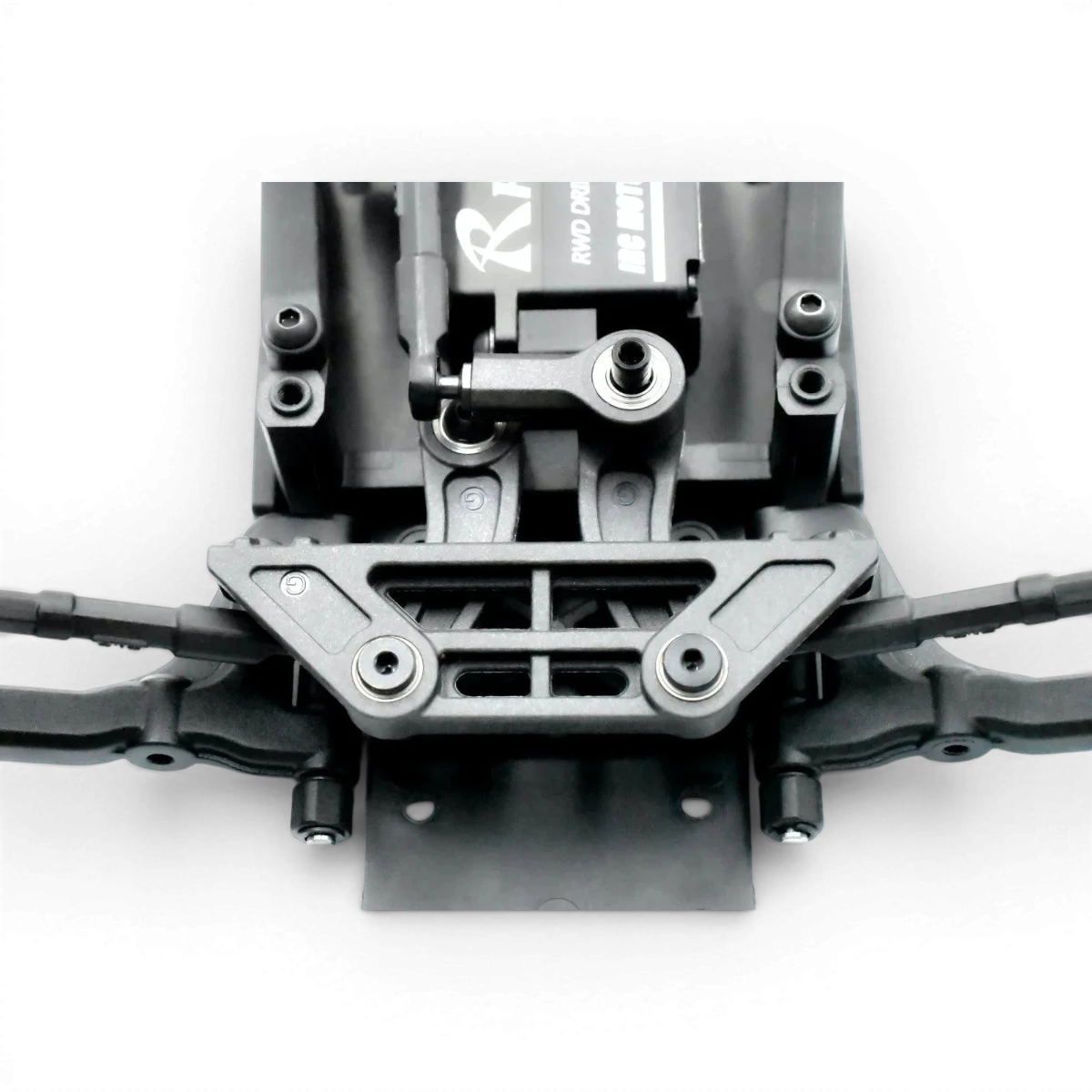 Direction RDX en graphite de Team Reve D, design robuste pour vélos de drift, visible avec détails en graphite dans l'image.