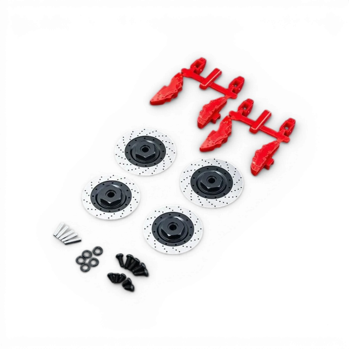 Disques et étriers de frein en aluminium pour hub 6mm, pièces détachées de la marque Max Speed Technology, design léger et solide.