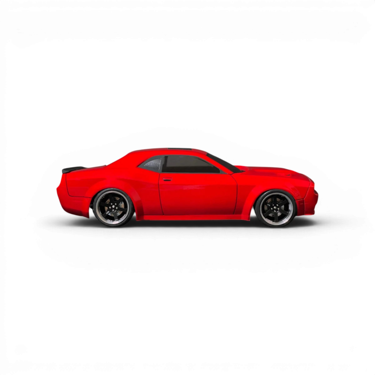 Carrosserie Dodge Challenger 2017 pour RC de la marque Aplastics RC, modèle détaillé avec finition réaliste.