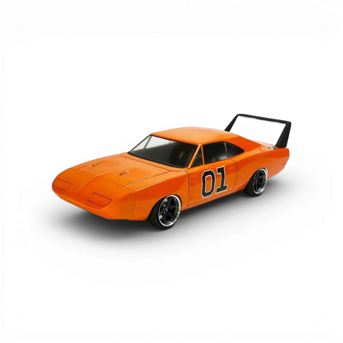 Carrosserie Dodge Charger Daytona en plastique pour RC, fabriquée par Aplastics RC, avec détails réalistes et finition de haute qualité.