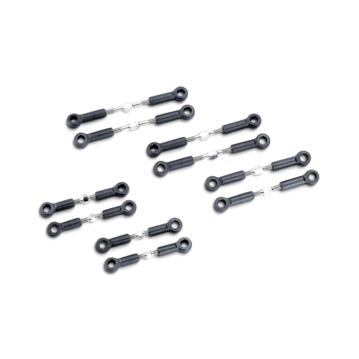 Biellettes de direction DriftParadiZ Slim en titane 24 mm avec chapes noires pour châssis RC Drift