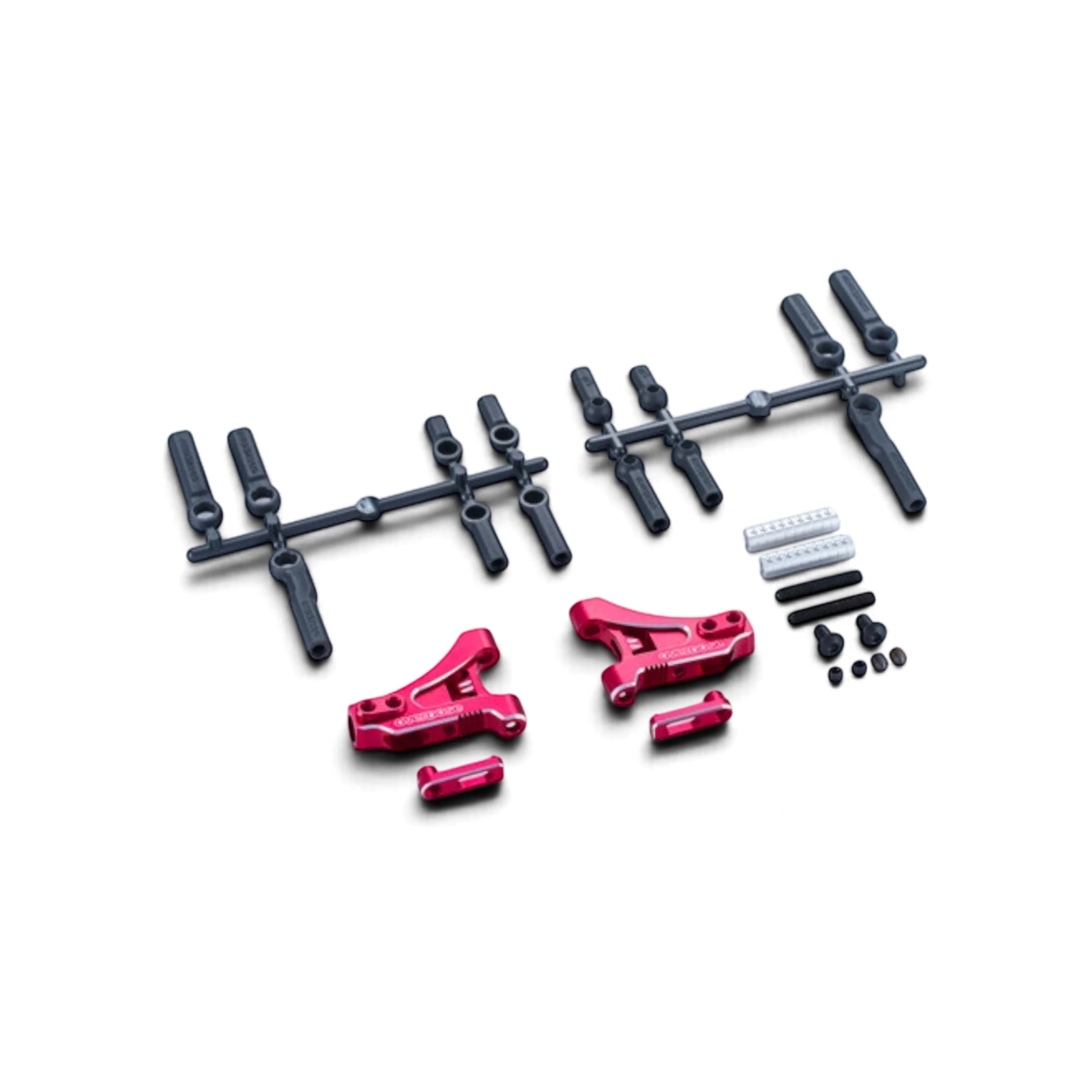 Bras de suspension avant DriftParadiZ Type-4 en aluminium rouge réglables avec géométrie Gull Arm pour drift RC