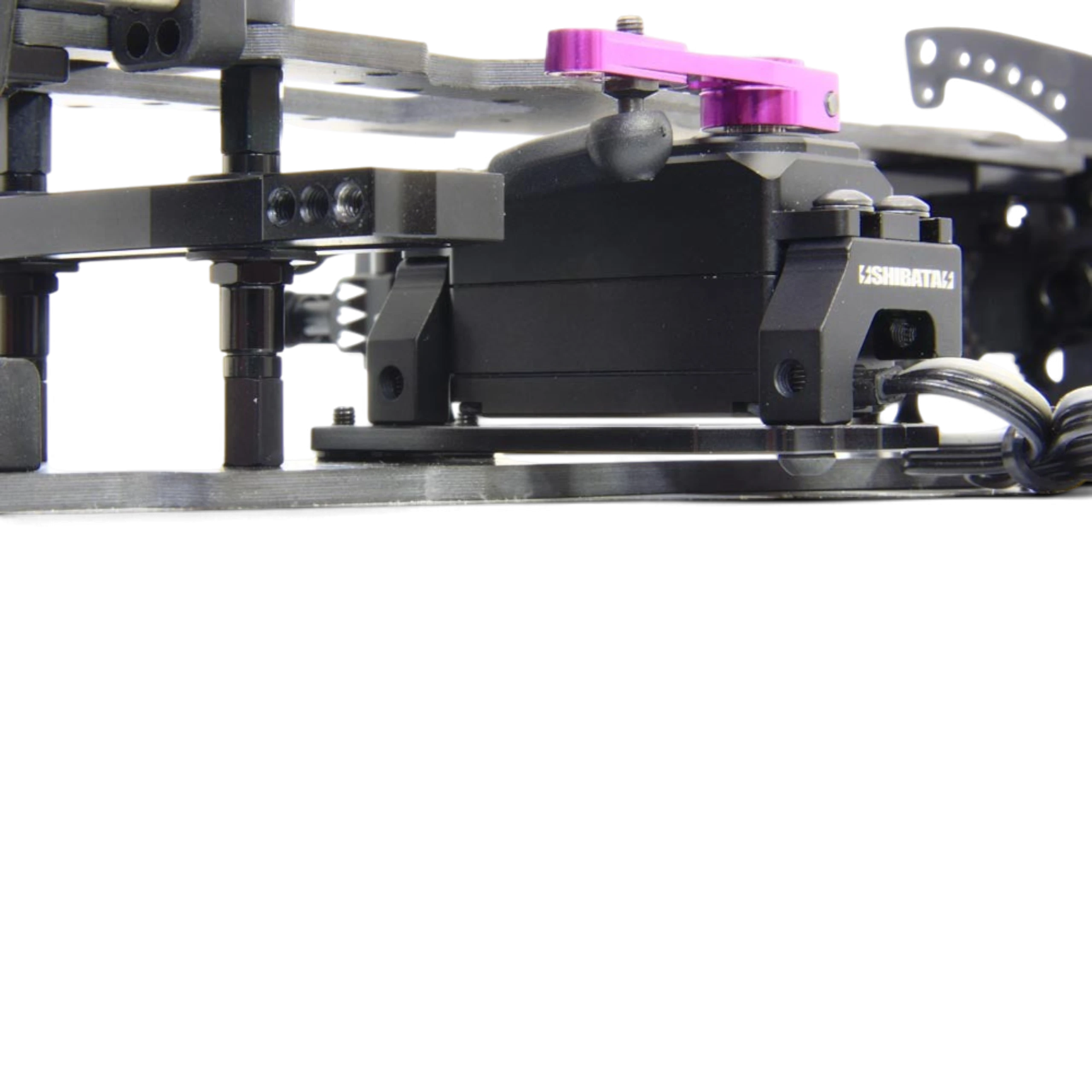 Kit de conversion DriftParadiZ Barbara en carbone pour châssis RC SHIBATA GRK avec support moteur et détails violets