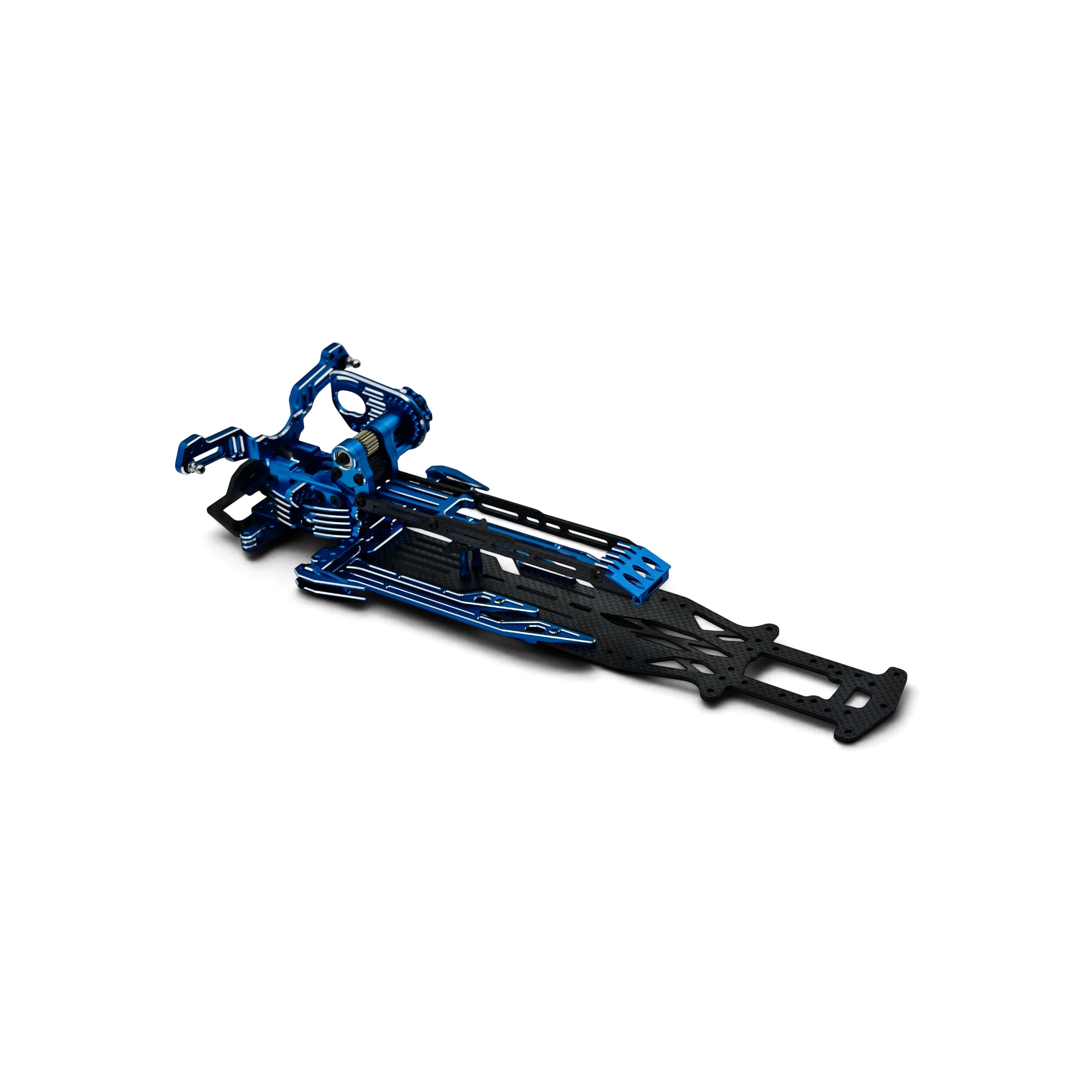 Kit de conversion châssis SV2 Rhino Racing pour DriftParadiZ avec platine en carbone et pièces en aluminium bleu